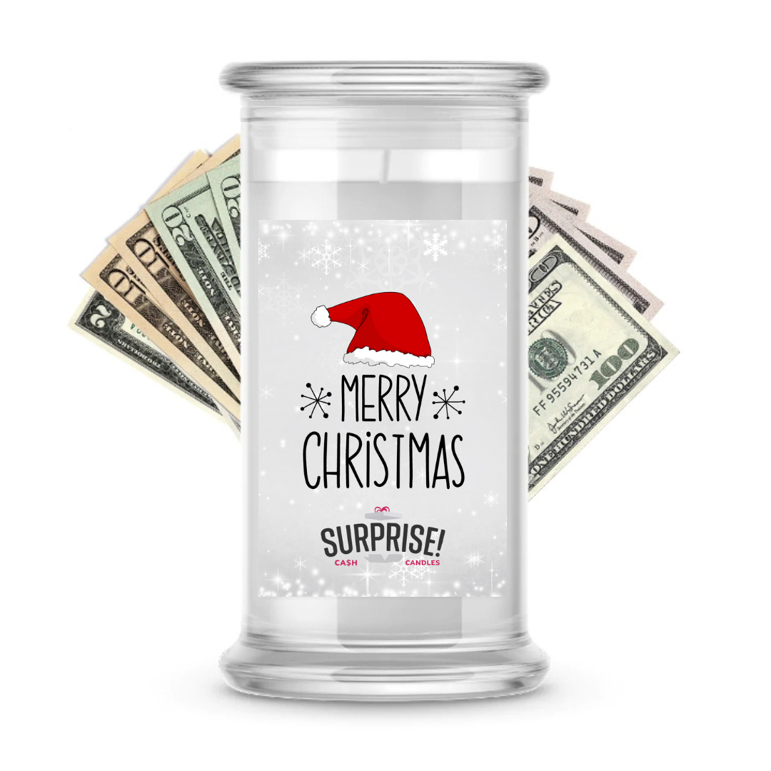 MERRY CHRISTMAS MERRY CHRISTMAS CASH CANDLE