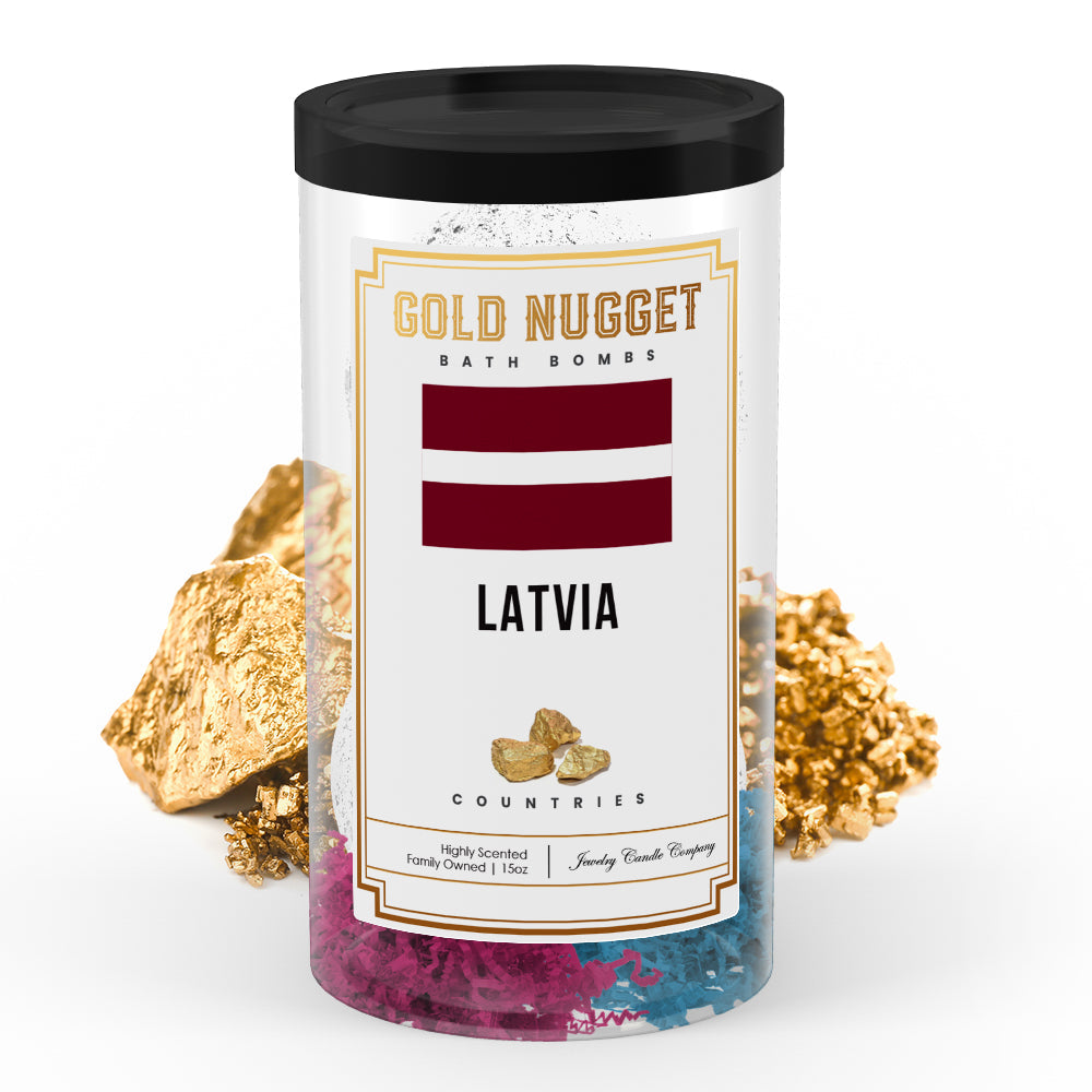 Latvia Countries Gold Nugget Bath Bombs