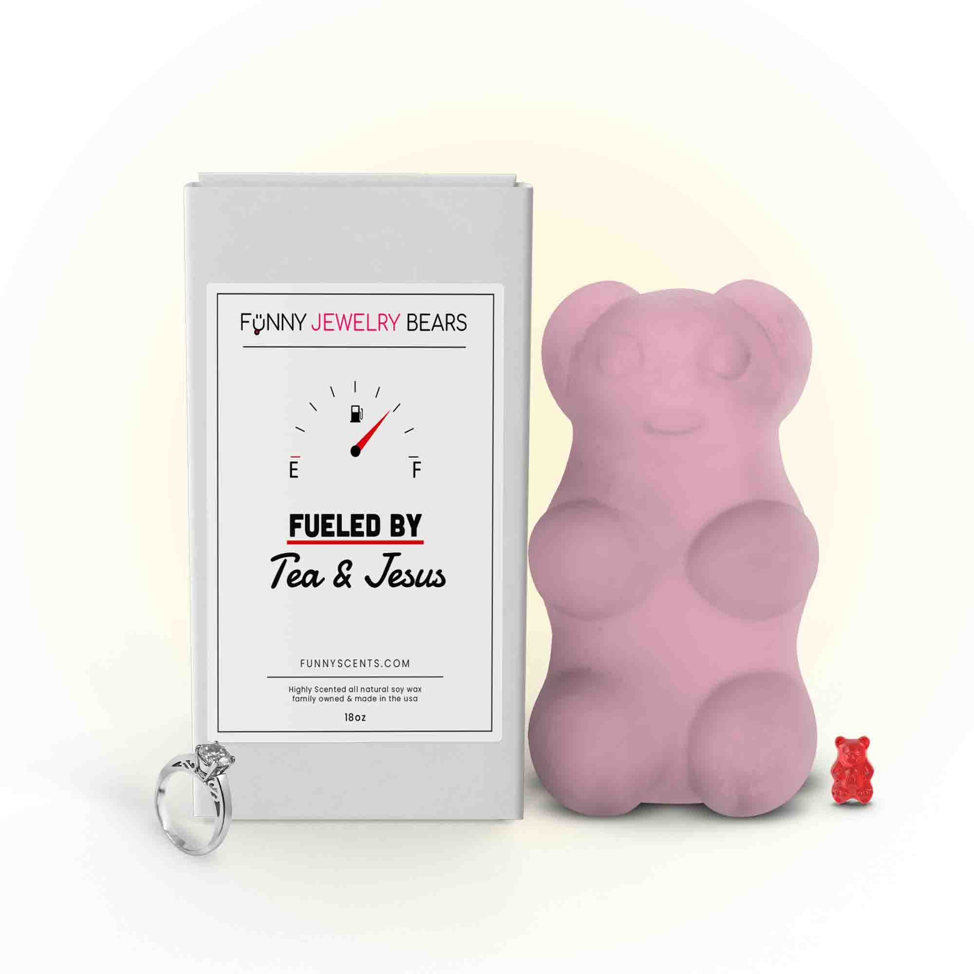 Fueled By Tea and Jesus Funny Jewelry Bear Wax Melts