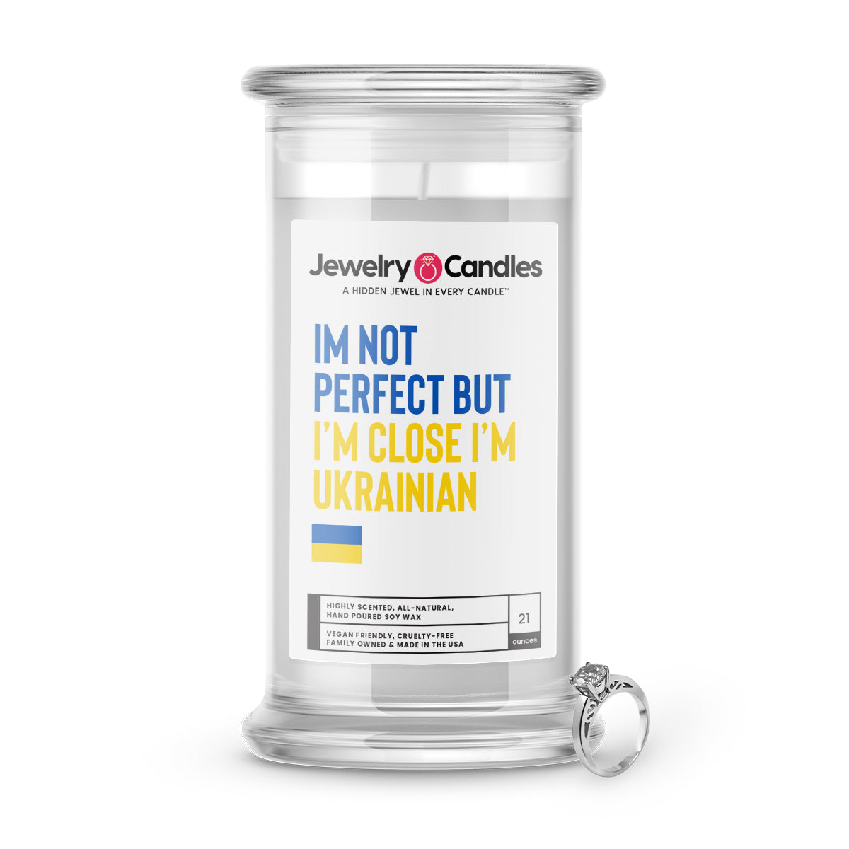 IM Perfect But I'm Close I'm Ukrainian | Ukraine Jewelry Candles