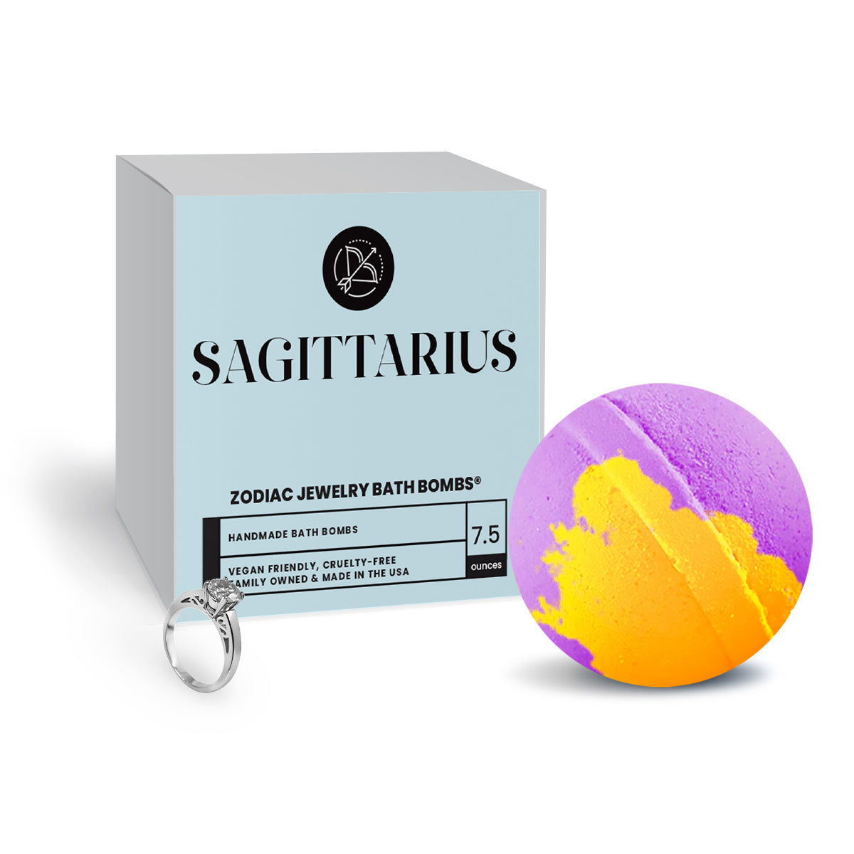 Sagittarius Zodiac Jewelry Bath Bomb