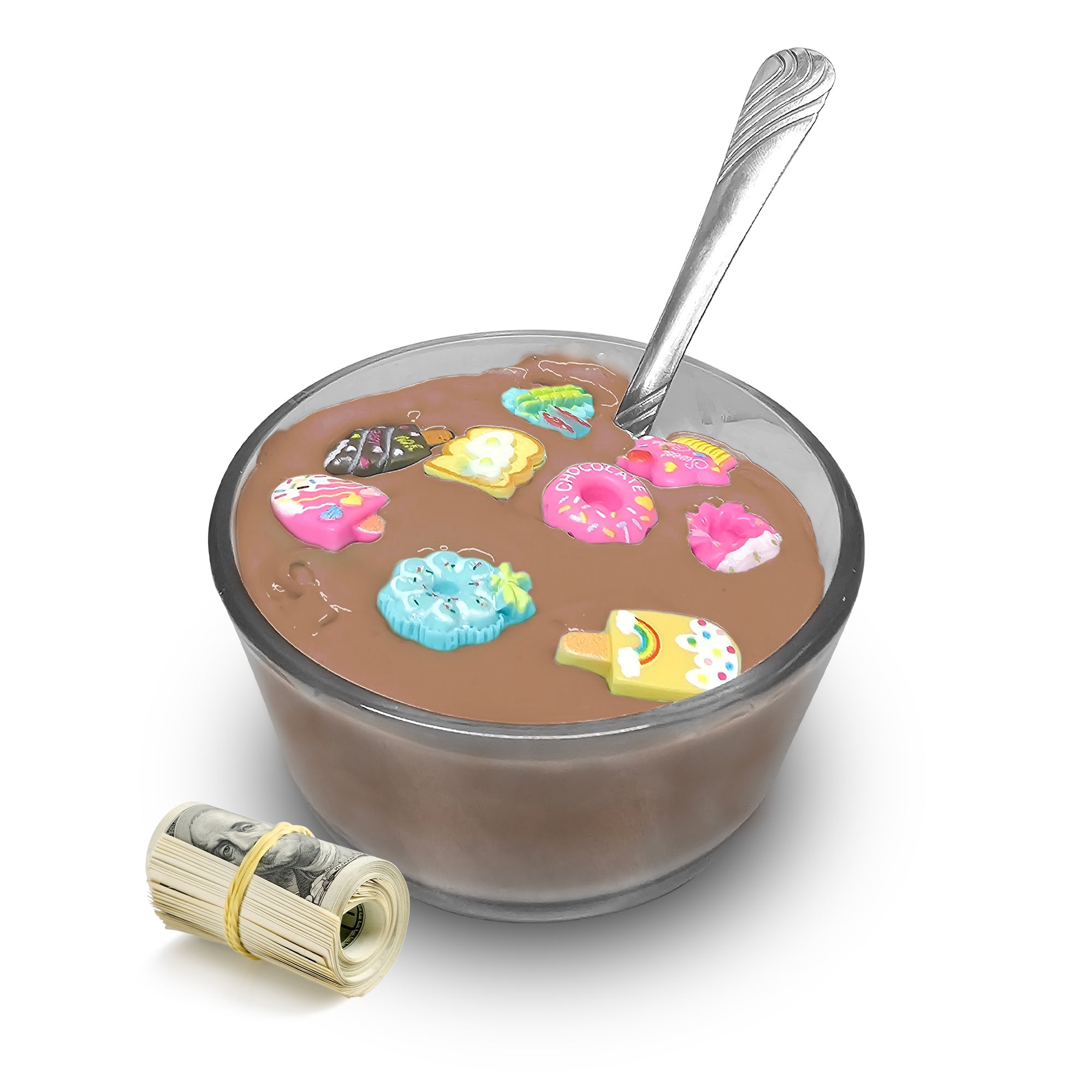 Chocolate Chip Cookie Dough Cash Cereal Slimes