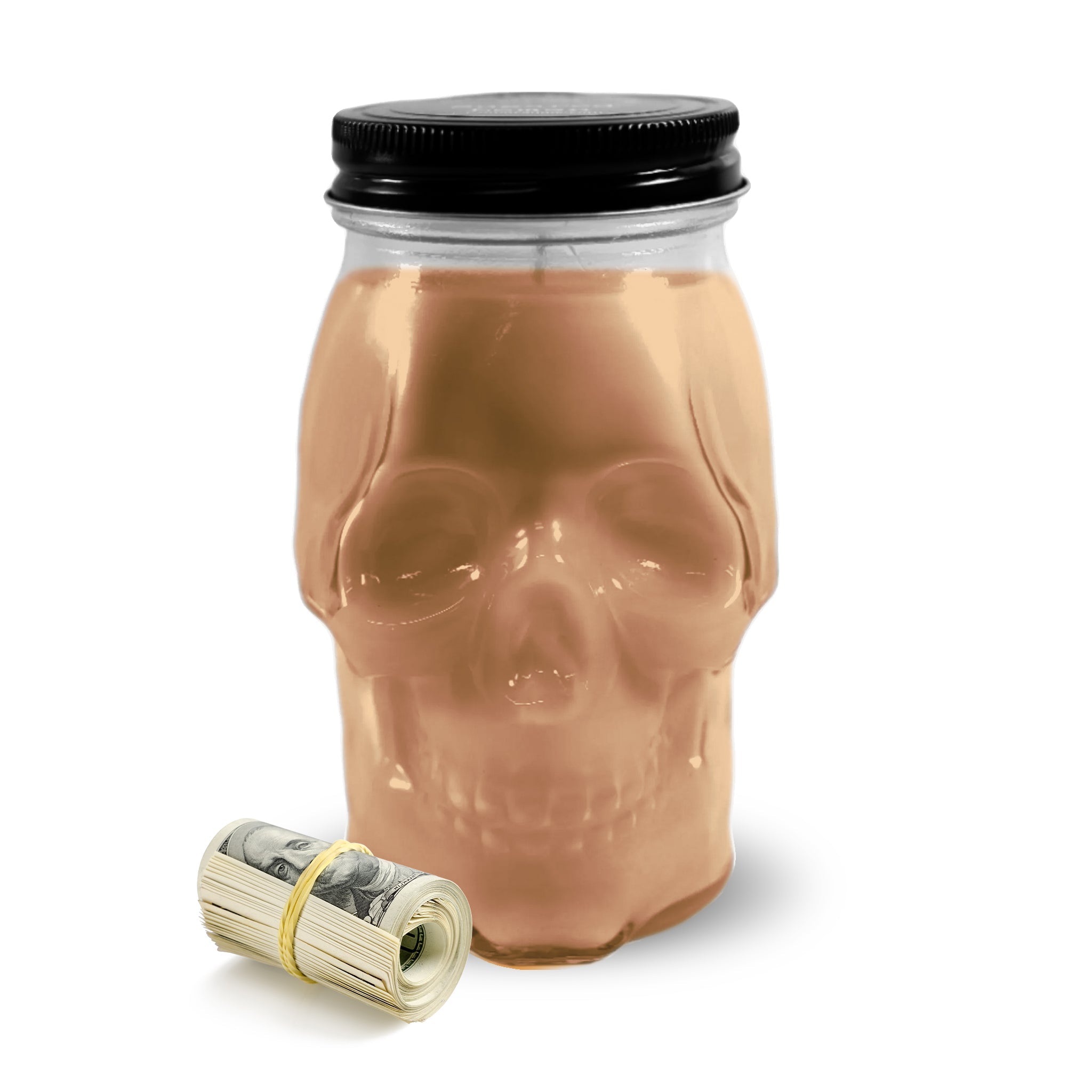 PUMPKIN PATCH SKULL CASH CANDLE