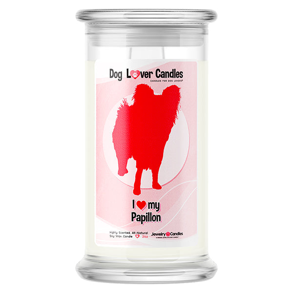 Papillon Dog Lover Candle