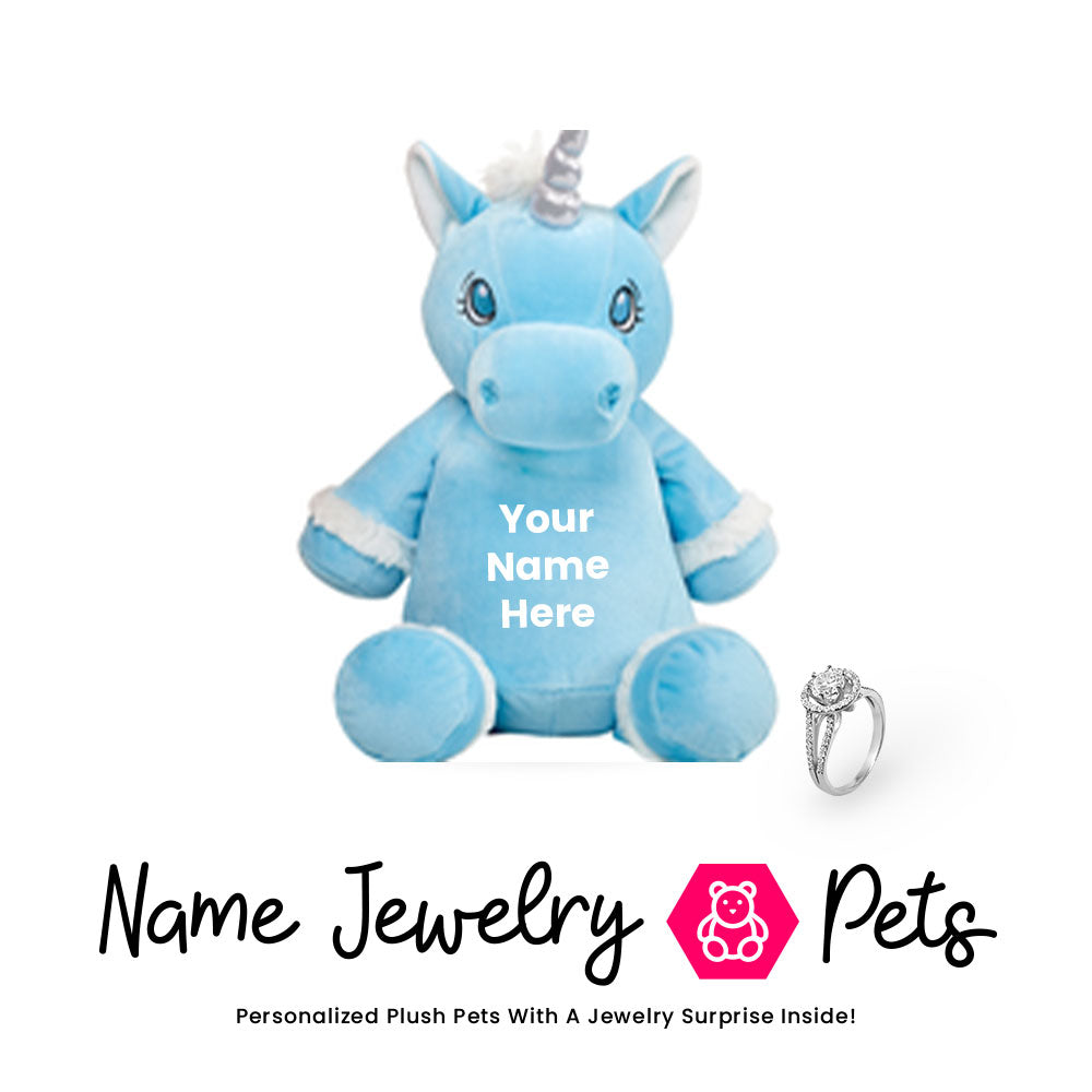 Unicorn-Blue Name Jewelry  Pet